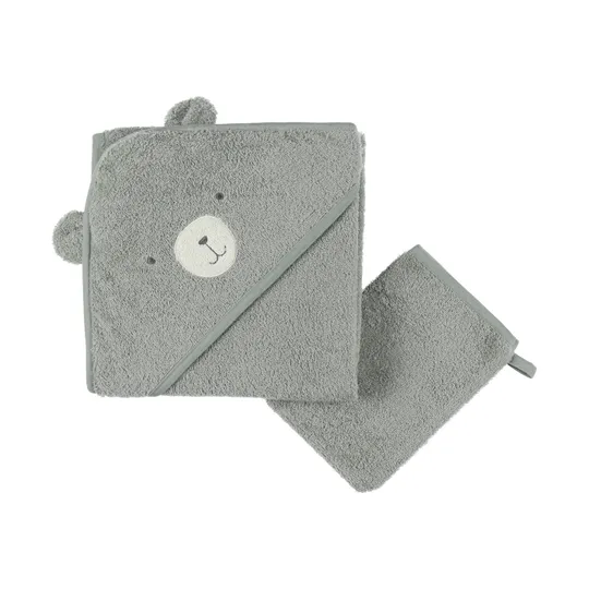 Noukie's F&O Badcape - 75 x 75 cm - Badstof - Groen