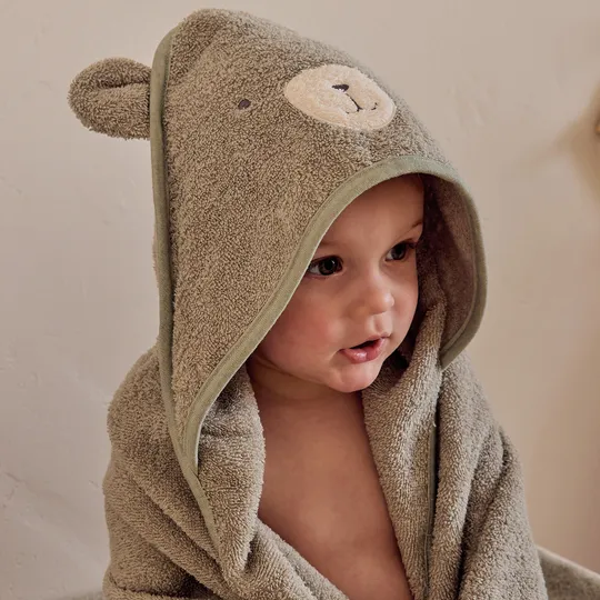 Noukie's F&O Badcape - 75 x 75 cm - Badstof - Groen