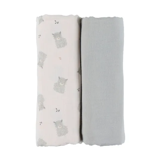 Noukie's F&O Doeken - 2 Stuks - 100 x 100 cm - Mousseline