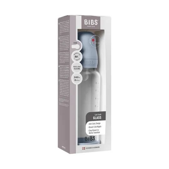 BIBS Fles - Medium Flow - 240 ml - Silicone/Glas