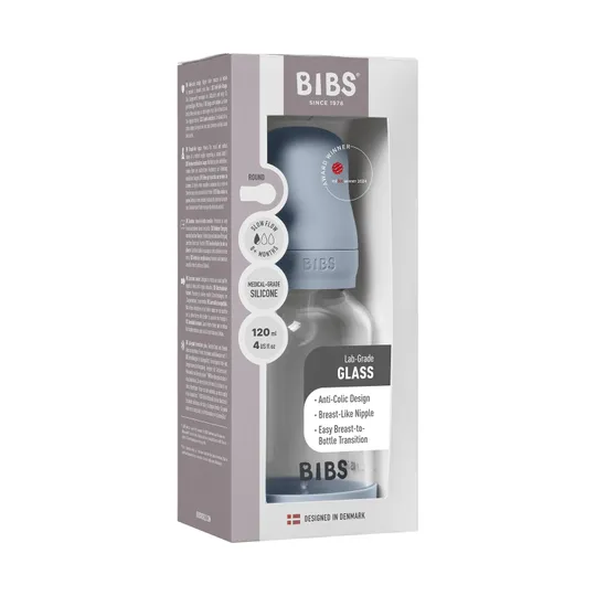 BIBS Fles - Slow Flow - 120 ml - Silicone/Glas