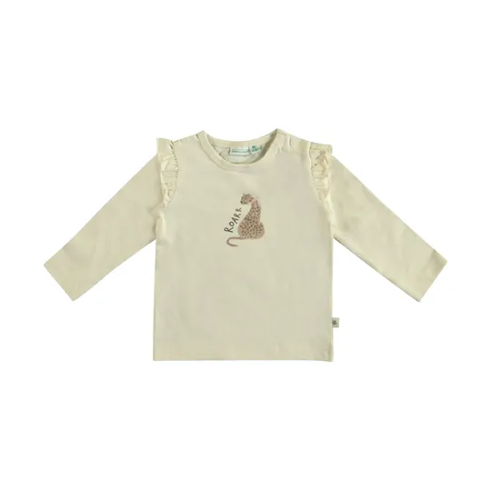 Babylook Cheetah T-Shirt - Maat 74 - Buttercream