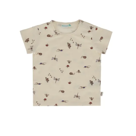 Babylook Bugs T-Shirt Korte Mouw - Maat 56 - Buttercream 