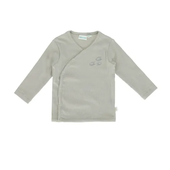Babylook Swan T-Shirt Overslag Rib - Mineral Grey