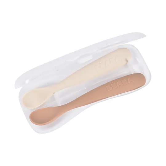 Béaba Set van 2 siliconenlepels 1ste leeftijd