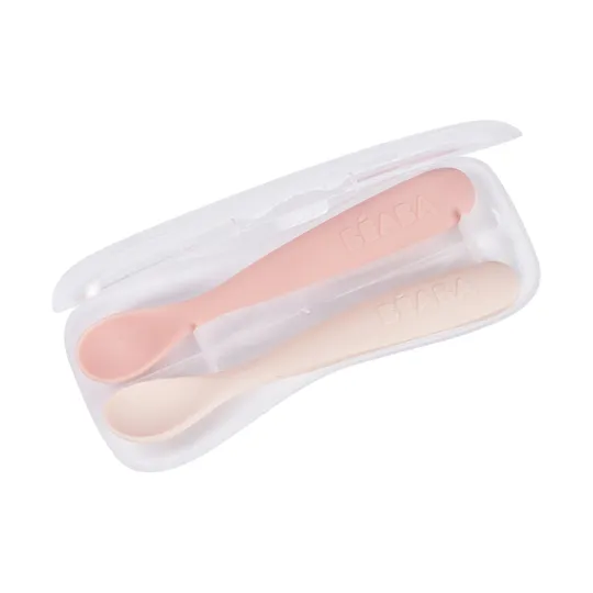 Béaba Set van 2 siliconenlepels 1ste leeftijd