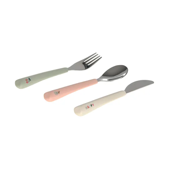 Lässig Bestek Met Siliconen Handvat Happy Fruits 