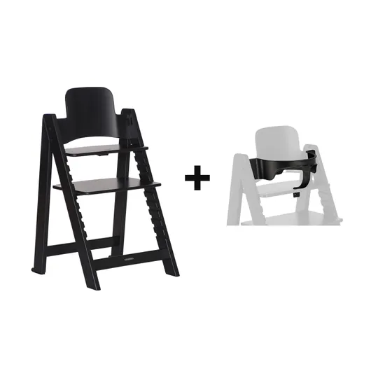 Kidsmill Up! Kinderstoel incl. Kunststof Babyset Zwart