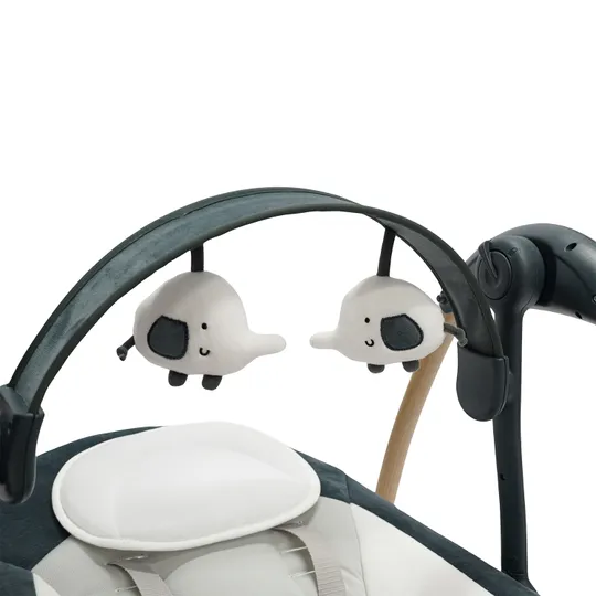 Bo Jungle Dolphy Wood Portable Swing - Shady Grey