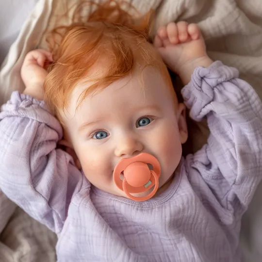 Difrax Dynamic Lovi Prime Fopspeen - 6-18mnd - 2st. - Granola / Orange