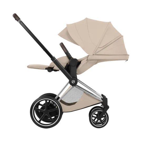 Cybex e-Priam 5 Style Kinderwagen 2-in-1 - Chrome Brown Frame