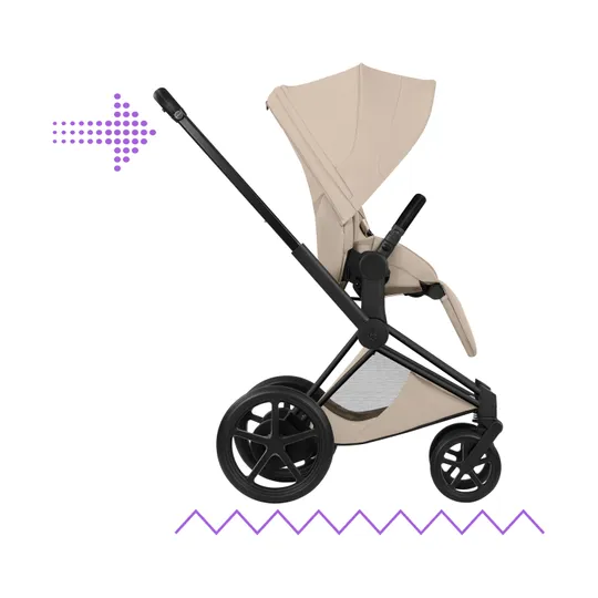 Cybex e-Priam 5 Style Kinderwagen 2-in-1 - Matt Black Frame