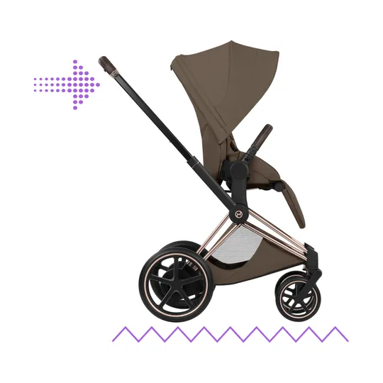 Cybex e-Priam 5 Style Kinderwagen 2-in-1 - Rosegold Frame