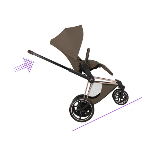 Cybex e-Priam 5 Style Kinderwagen 2-in-1 - Rosegold Frame