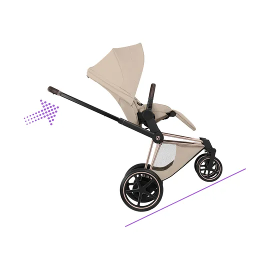 Cybex e-Priam 5 Style Kinderwagen 2-in-1 - Rosegold Frame