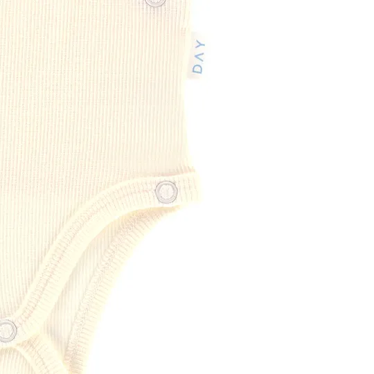 DAY Overslagromper Lange Mouw Rib - Cream