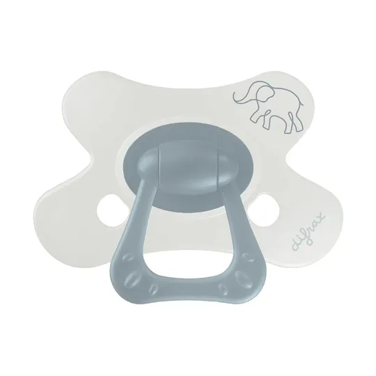 Difrax Natural Fopspeen - 6+ Mnd - Little Grey Elephant