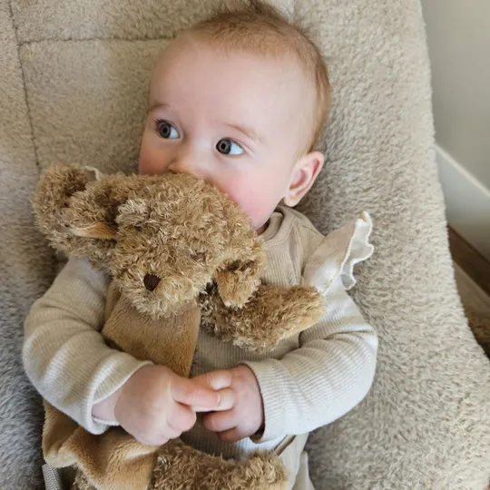 Happy Horse Knuffeldoekje - Hond Brownie - 22 cm - Bruin