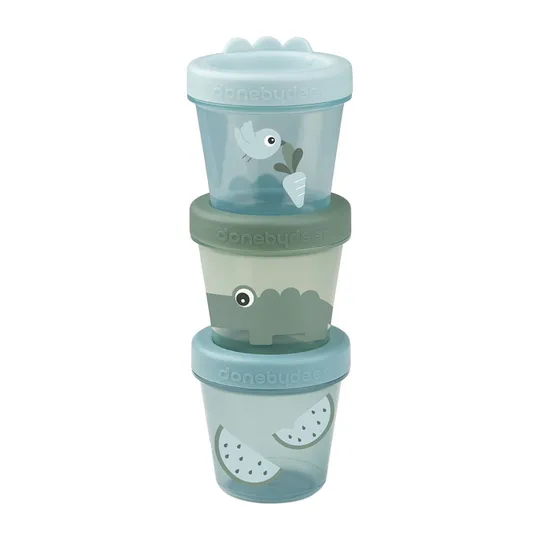 Done By Deer Bewaarbakjes - Croco - 3 Stuks - Green