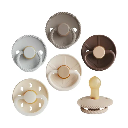 FRIGG Fopspenen - Earthy Wonder - 6-Pack - Latex - 6–18 Mnd