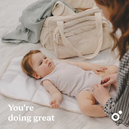 Doomoo Fluffy Verzorgingstas - Corduroy - Sand