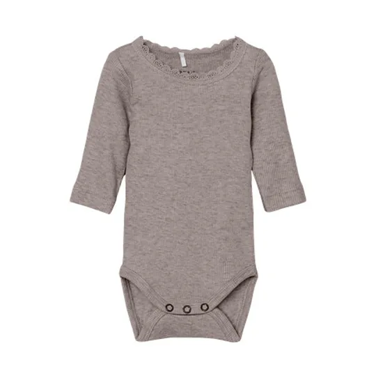 Name It Lace Romper - Kab NOOS - Satellite Melange