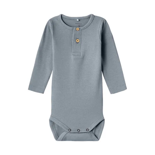 Name It Button Romper - Kab NOOS - Tradewinds