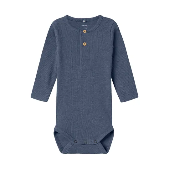 Name It Kab Button Romper - Maat 62 - Vintage Indigo