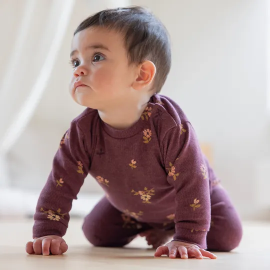 Feetje Bonnie Bouquet Pyjama - Wijn Melange