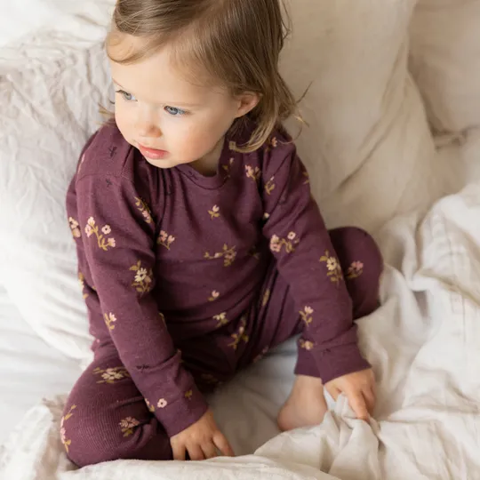 Feetje Bonnie Bouquet Pyjama - Wijn Melange