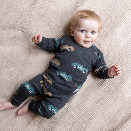 Feetje Ricky Racer Pyjama - Antraciet Melange