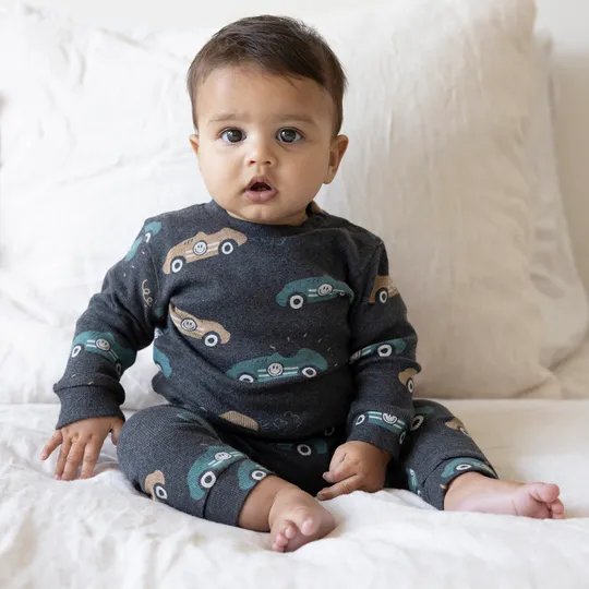 Feetje Ricky Racer Pyjama - Antraciet Melange