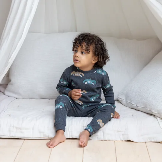 Feetje Ricky Racer Pyjama - Antraciet Melange