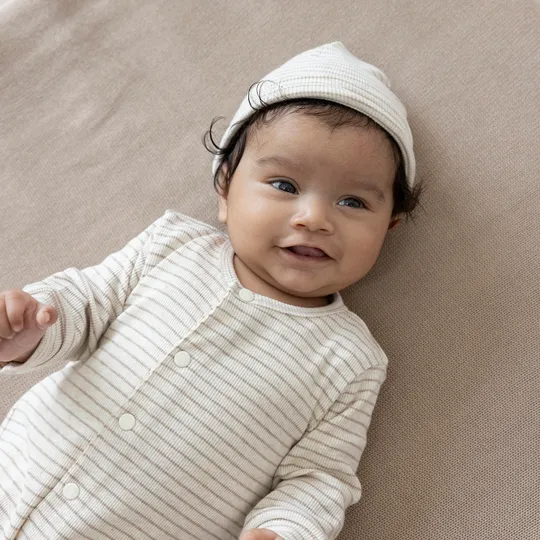 Feetje The Magic is in You Rib Muts - Streep - Taupe Melange