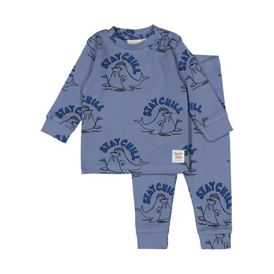 Feetje Willy Walrus Pyjama - Blauw
