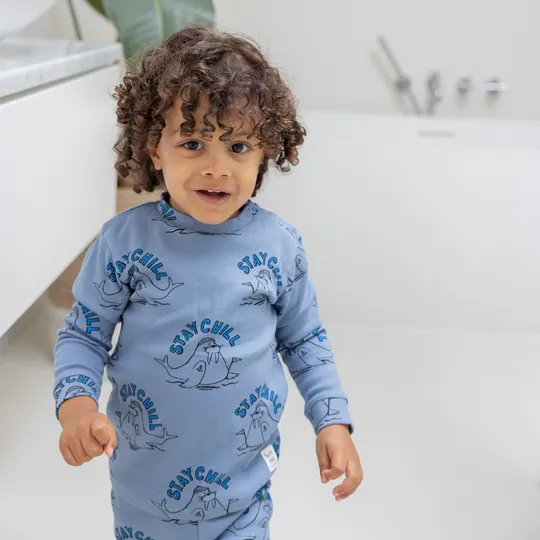 Feetje Willy Walrus Pyjama - Blauw
