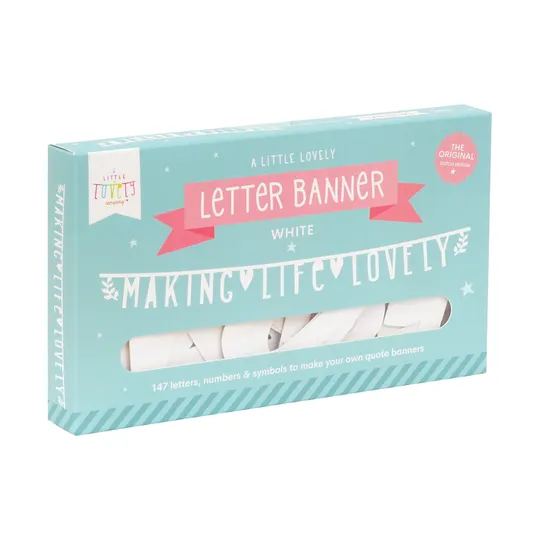 A Little Lovely Company Letter Banner - White