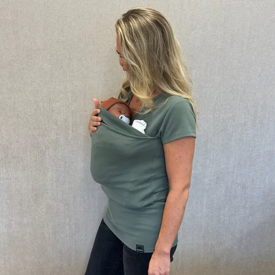 Womboo Buidelshirt Vrouw - Groen/Grijs