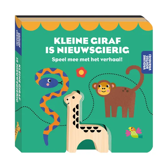 Imagebooks Vrolijke Houten Vriendje - Kleine Giraf Is Nieuwsgierig