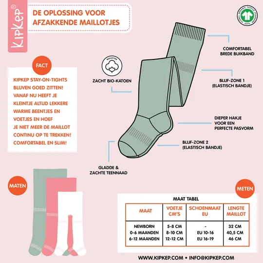 KipKep Blijf Sokken - Newborn/Premature - 1-Pack