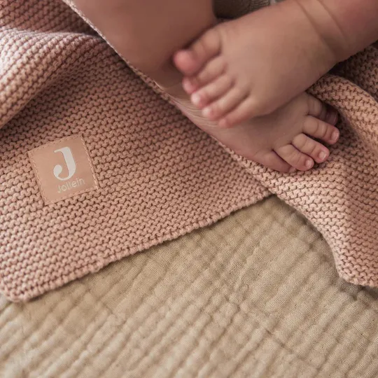 Jollein Wiegdeken Basic Knit - Wild Rose - 75 x 100 cm