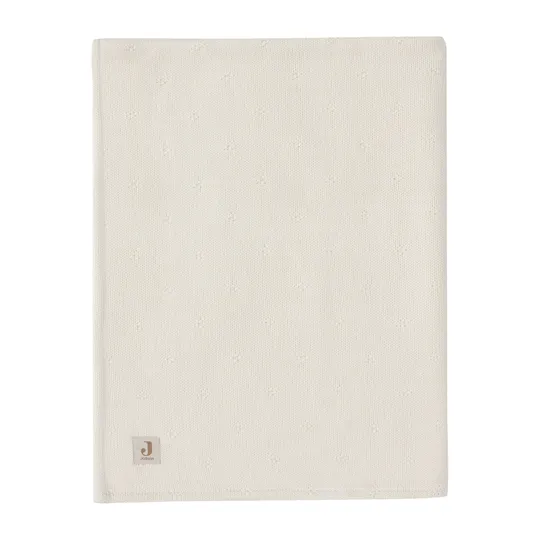 Jollein Cosy Knit Wiegdeken - 75x100cm - Ivory/Velvet
