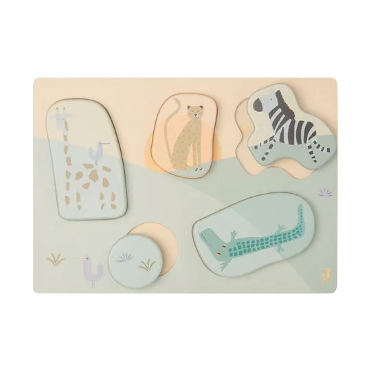 Jollein Jungle Jambo Puzzel - Hout