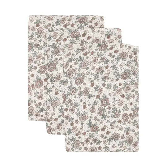 Jollein Washand Hydrofiel Retro Flowers 3-Pack