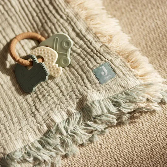 Jollein Deken Ledikant - 120 x 120 cm - Fringe Stripe