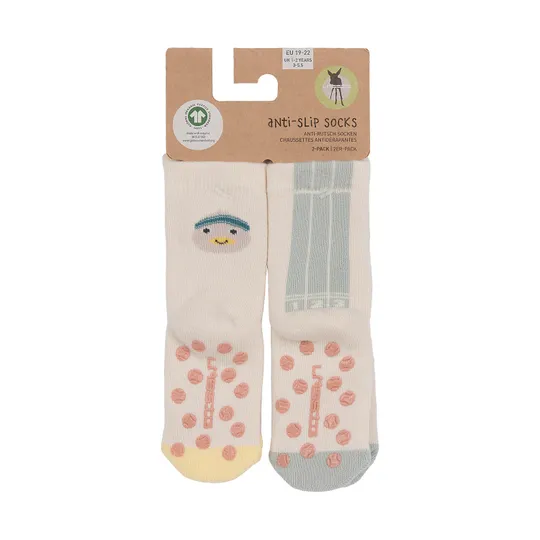 Lässig Anti‑slip Socks GOTS 2 pcs Duck – Maat 19‑22