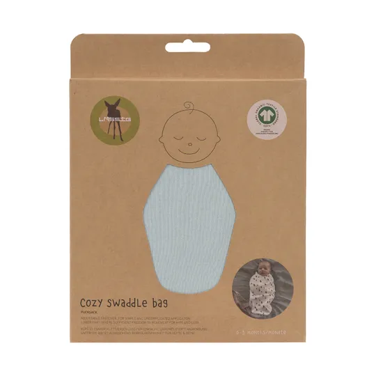Lässig Cozy Swaddle Bag GOTS - Granite Green - 0-3 Maanden