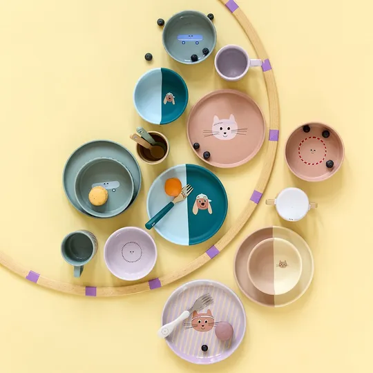 Lässig Tiny Team Dog Kommetje - Siliconen - Blauw