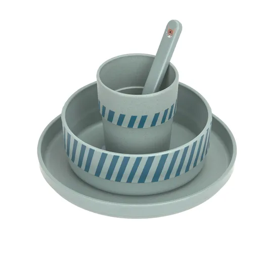 Lässig Tiny Team Dog Dinerset - Groen/Blauw