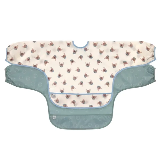 Lässig Tiny Team Dog Slab Met Mouwen - 2 Stuks - Groen/Blauw 